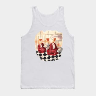 Retro Drive In Pattern Tank Top